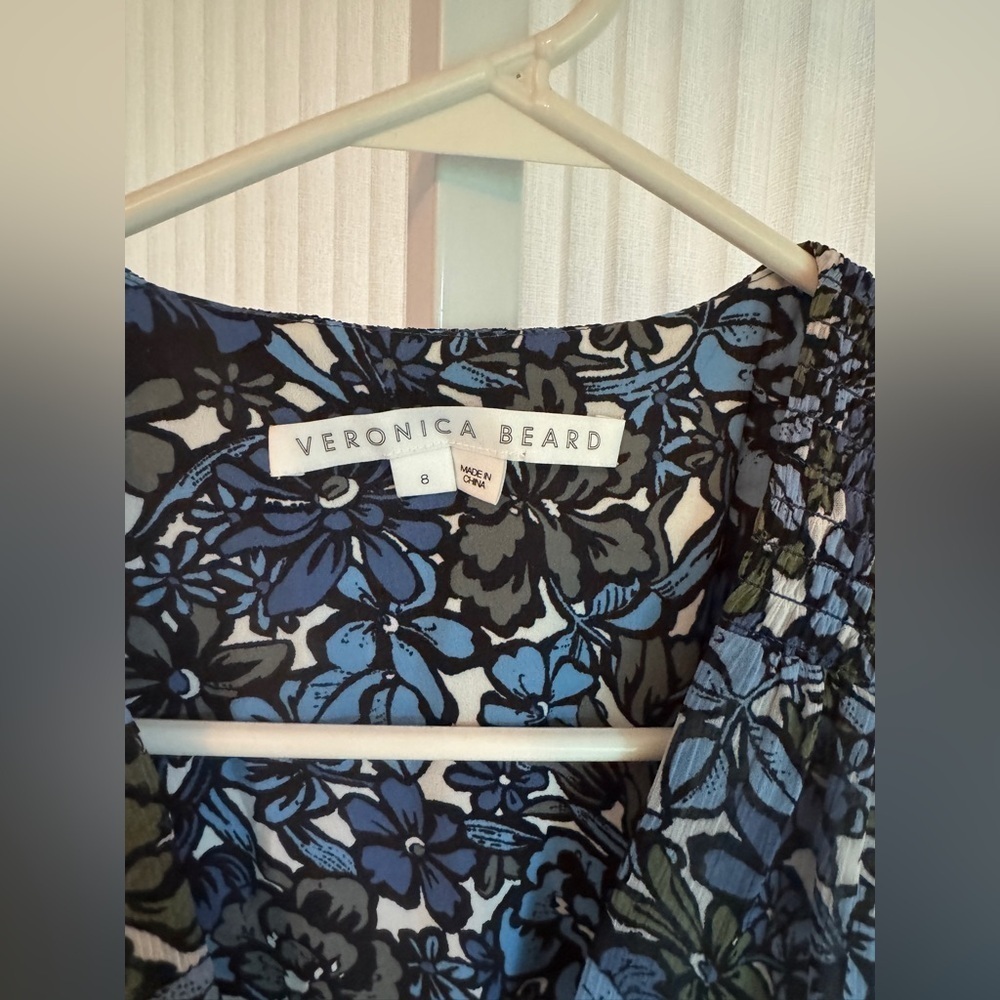 Veronica Beard Luxury Designer Floral Ruffle Dress EUC Size 8 - Picture 7 of 10